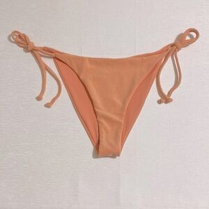 L*SPACE LENNOX BOTTOM CLASSIC String Bikini Bottom w Terry Cloth Women's Size L